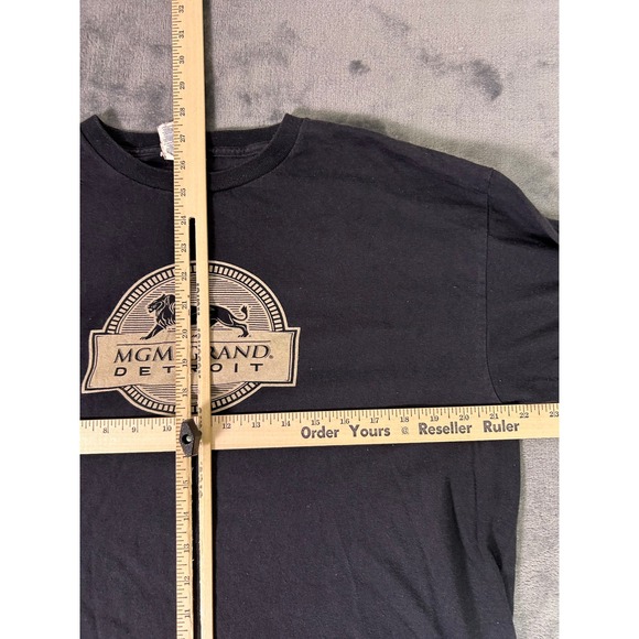 Vintage MGM Grand Detroit Long Sleeve T Shirt Adult L Graphic Lion Logo Casino - Picture 5 of 7